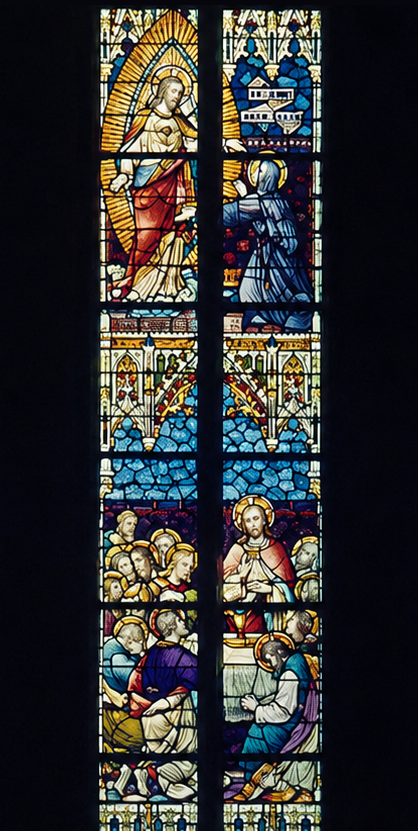 Vitrail central du chœur de l’église de Robermont