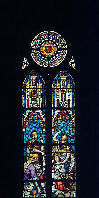 Vitrail droit du chœur de l’église de Robermont