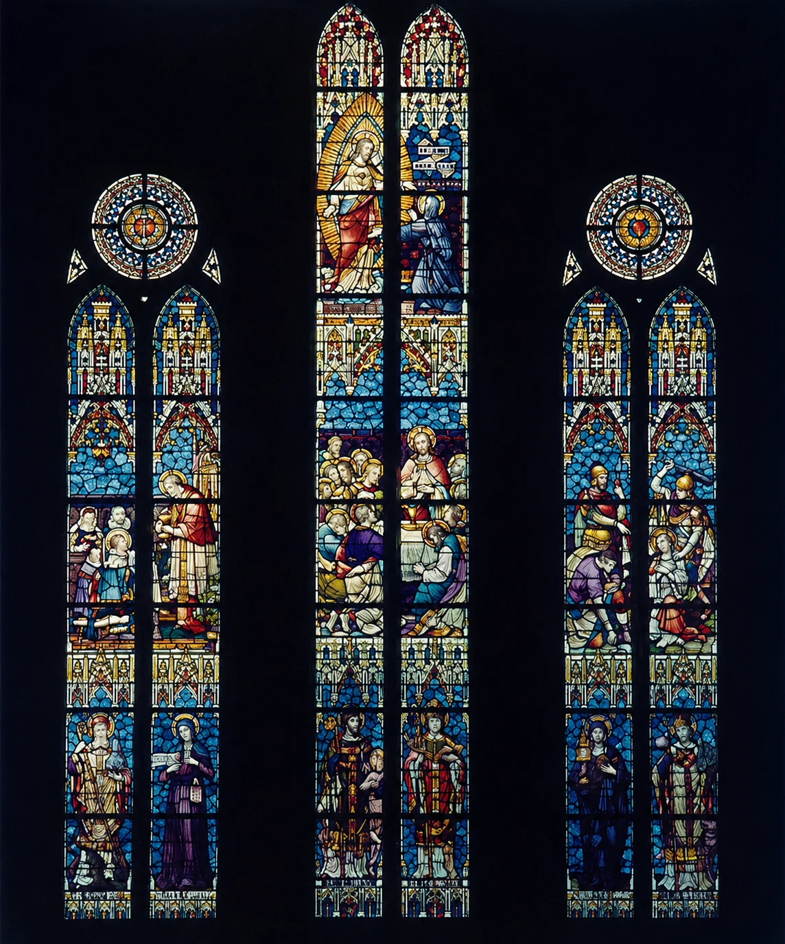 Les vitraux du chœur de l'église de Robermont